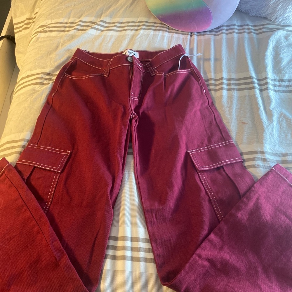 Burgundy/Red cargo pants